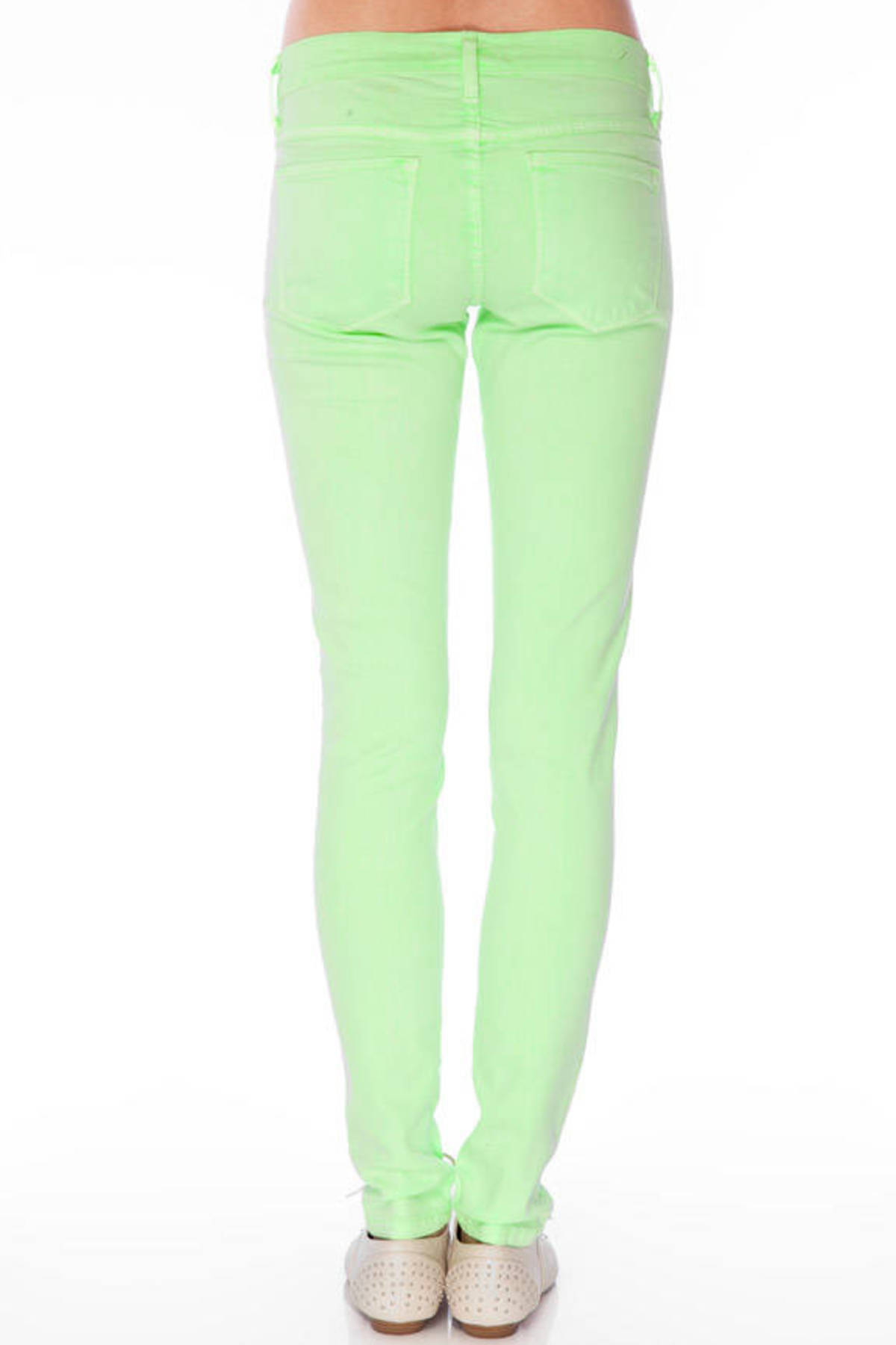 Neon Skinny Jeans in Light Neon Green - $16 | Tobi US