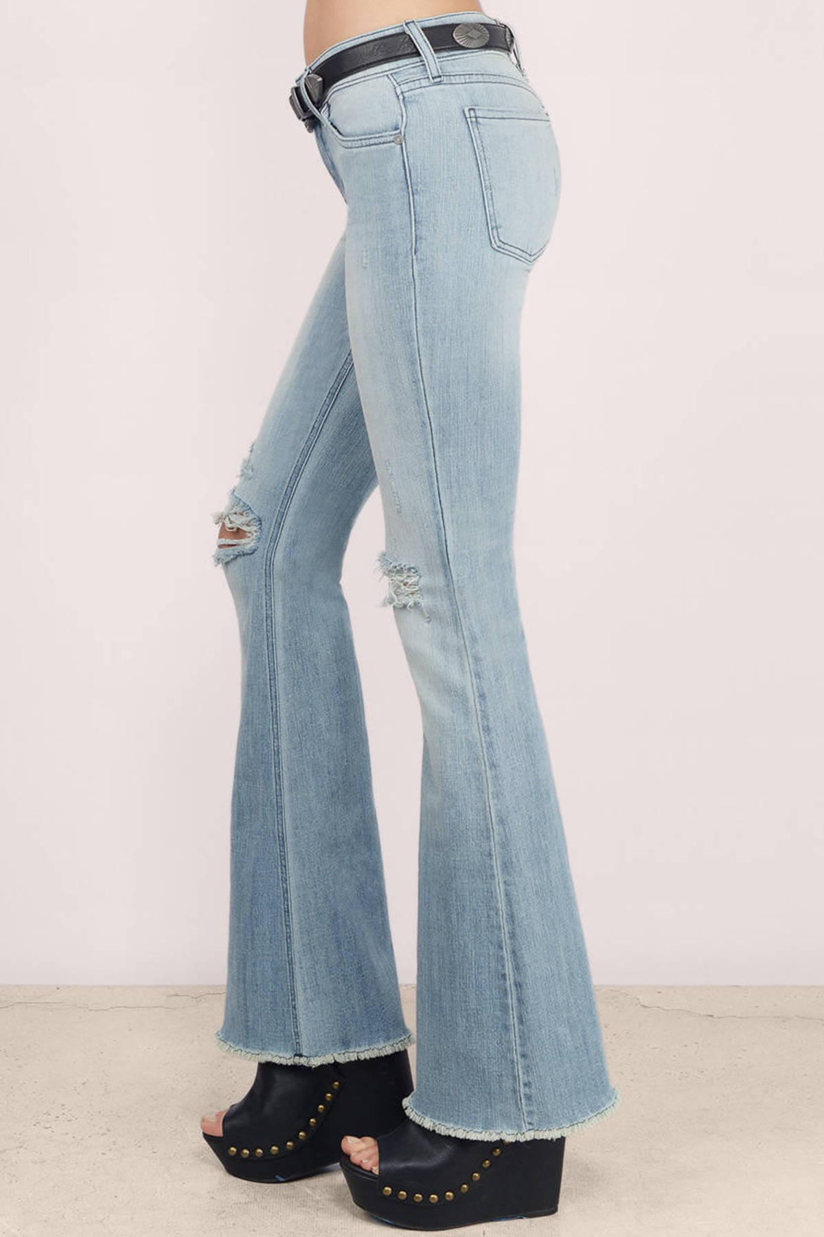 Stevie Flared Jeans in Light Wash - $32 | Tobi US