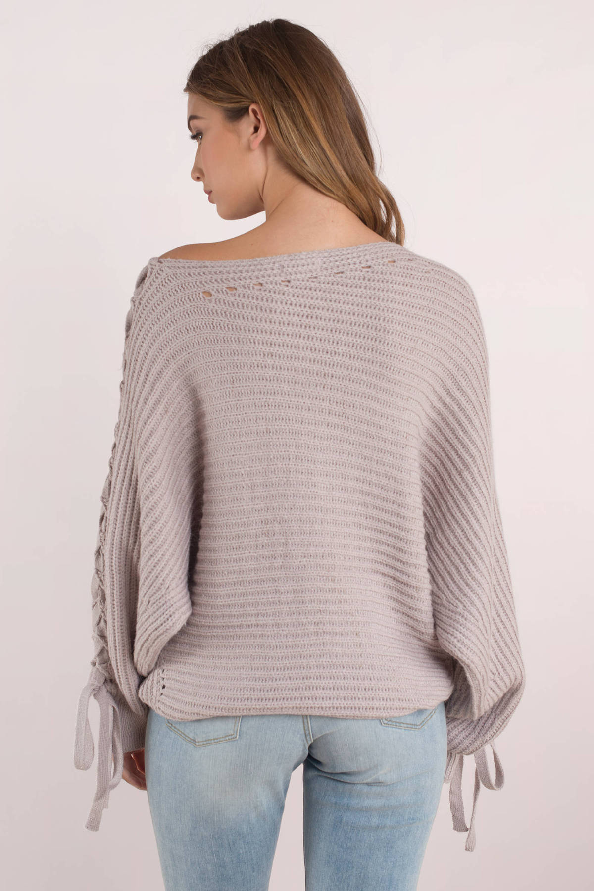 Natalia Overized Knit Sweater In Lilac 39 Tobi Us