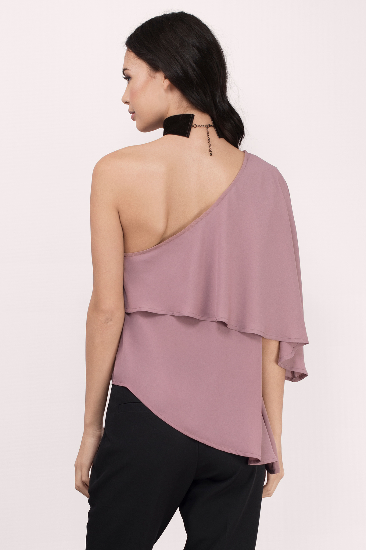 Lee One Shoulder Blouse In Mauve 8 Tobi Us 