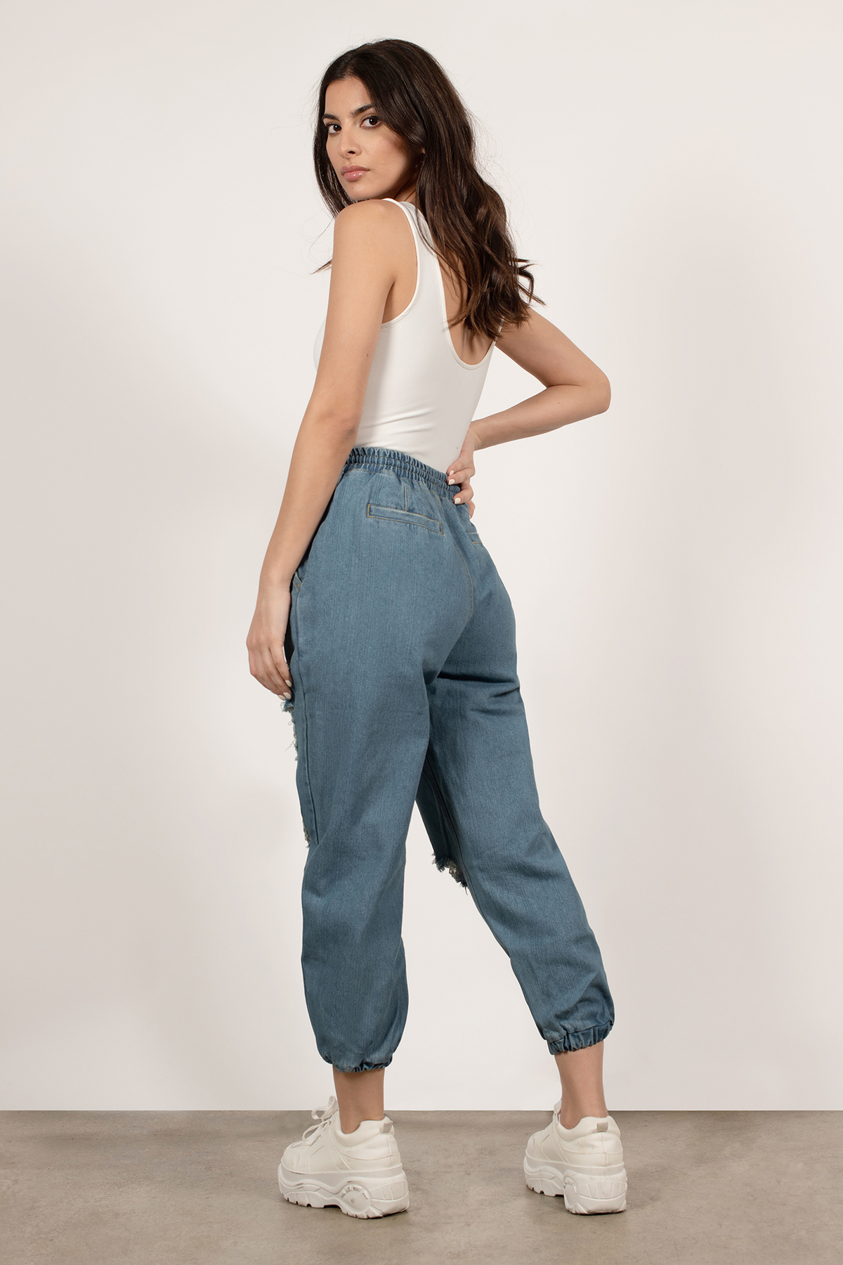 Lucky You Denim Jogger Jeans in Medium Washed - $118 | Tobi US