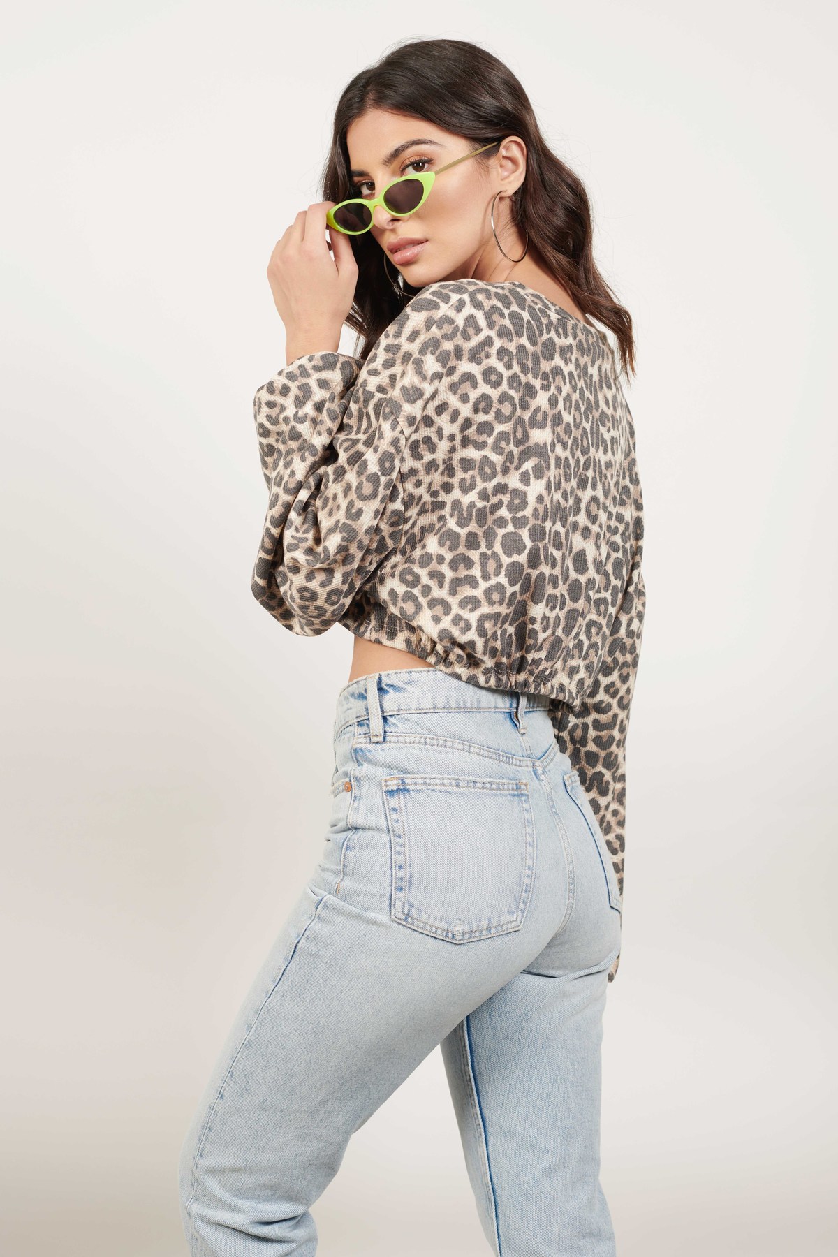 leopard crop tops