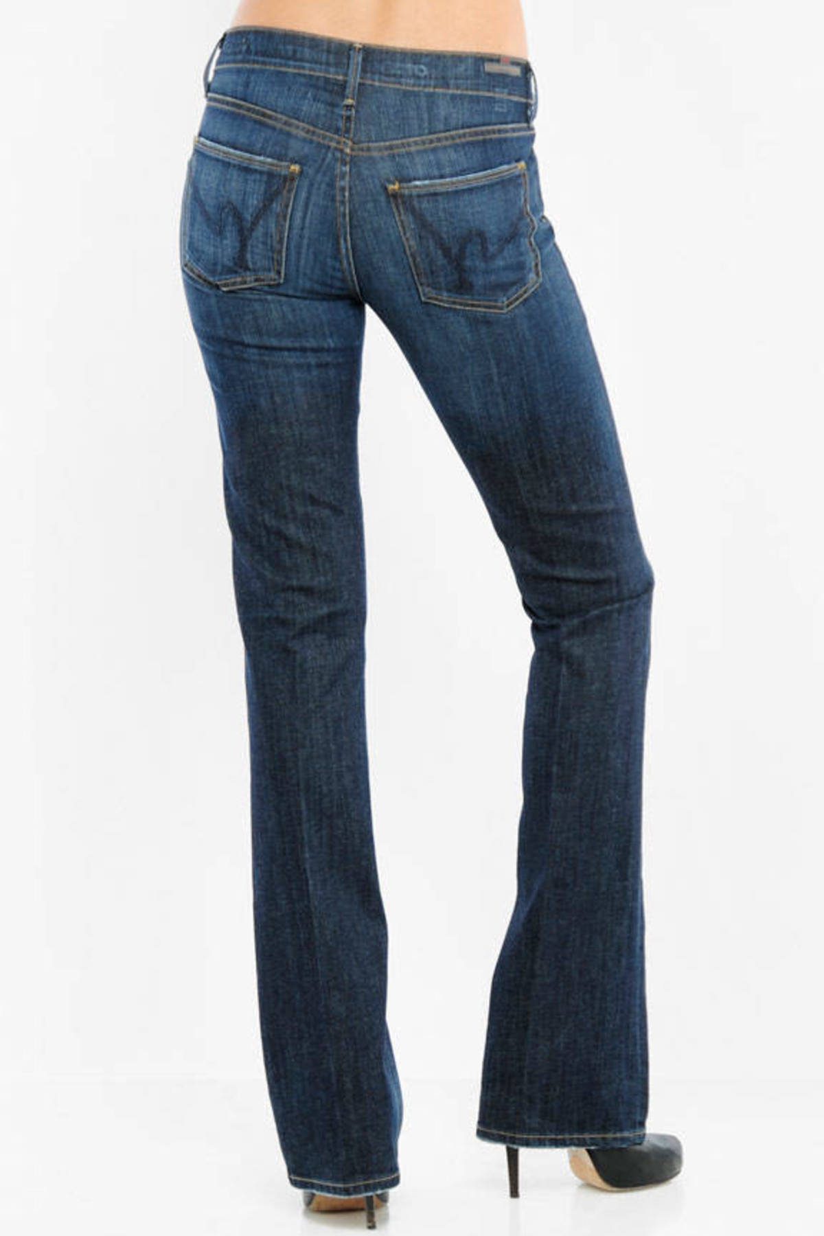 Amber Mid Rise Bootleg Jeans in Pacific - NZ$ 129 | Tobi NZ