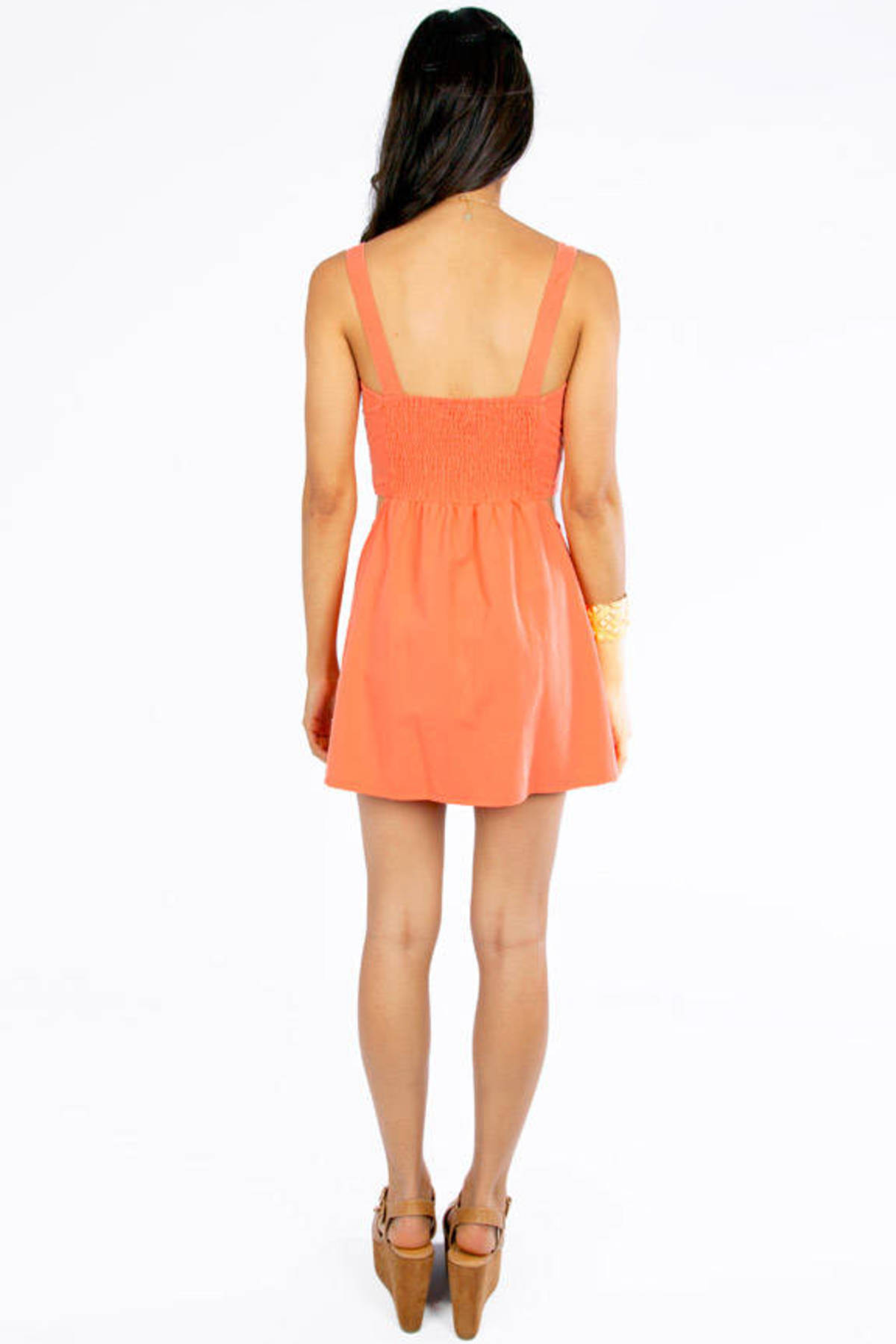 Gigi Cutout Dress in Peach - $42 | Tobi US