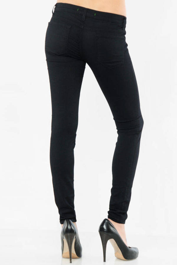 Denim Legging Skinny Jeans In Pitch Black - $41 | Tobi US