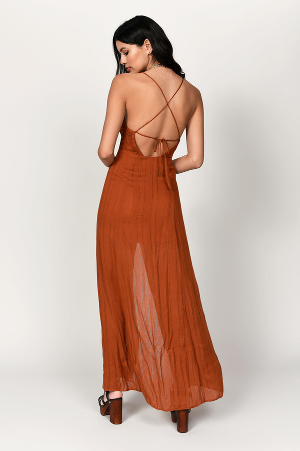 formal rust dress