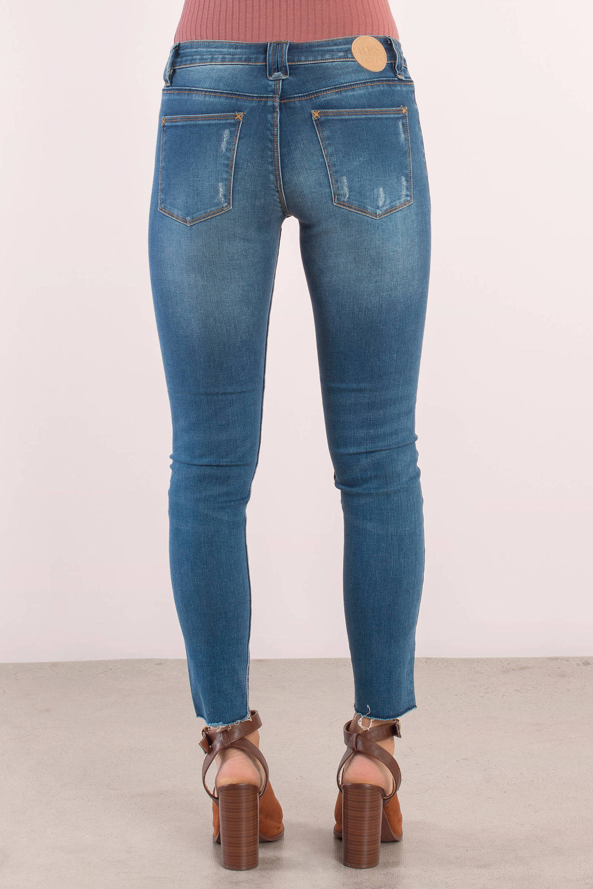 Trash Queen Skinny Cropped Jeans in Sky - $58 | Tobi US