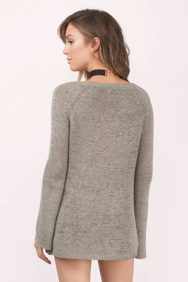 Cute Ivory Sweater - Bell Sleeve Sweater - Ivory Sweater - $31 | Tobi US