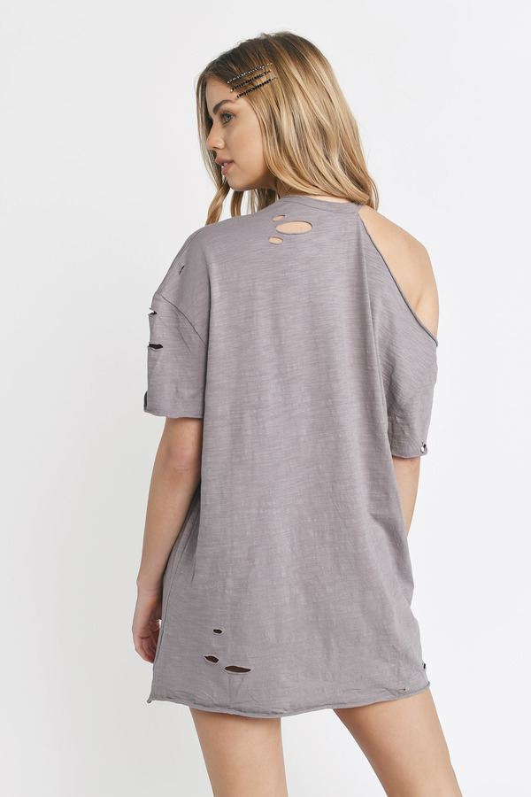 distressed tee shirt dress