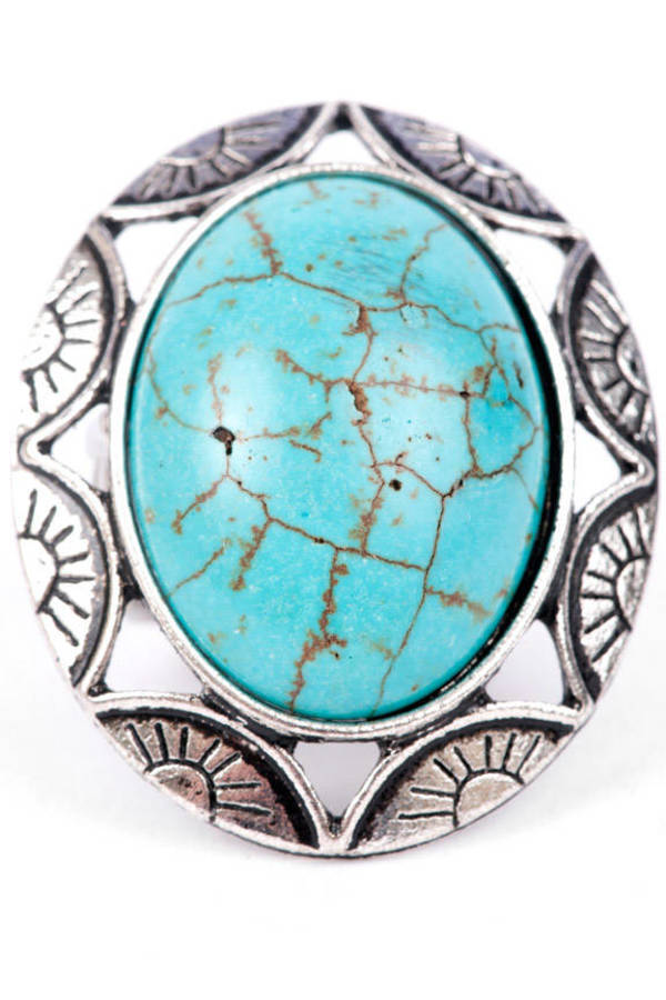 Stone Burst Ring in Turquoise - $7 | Tobi US