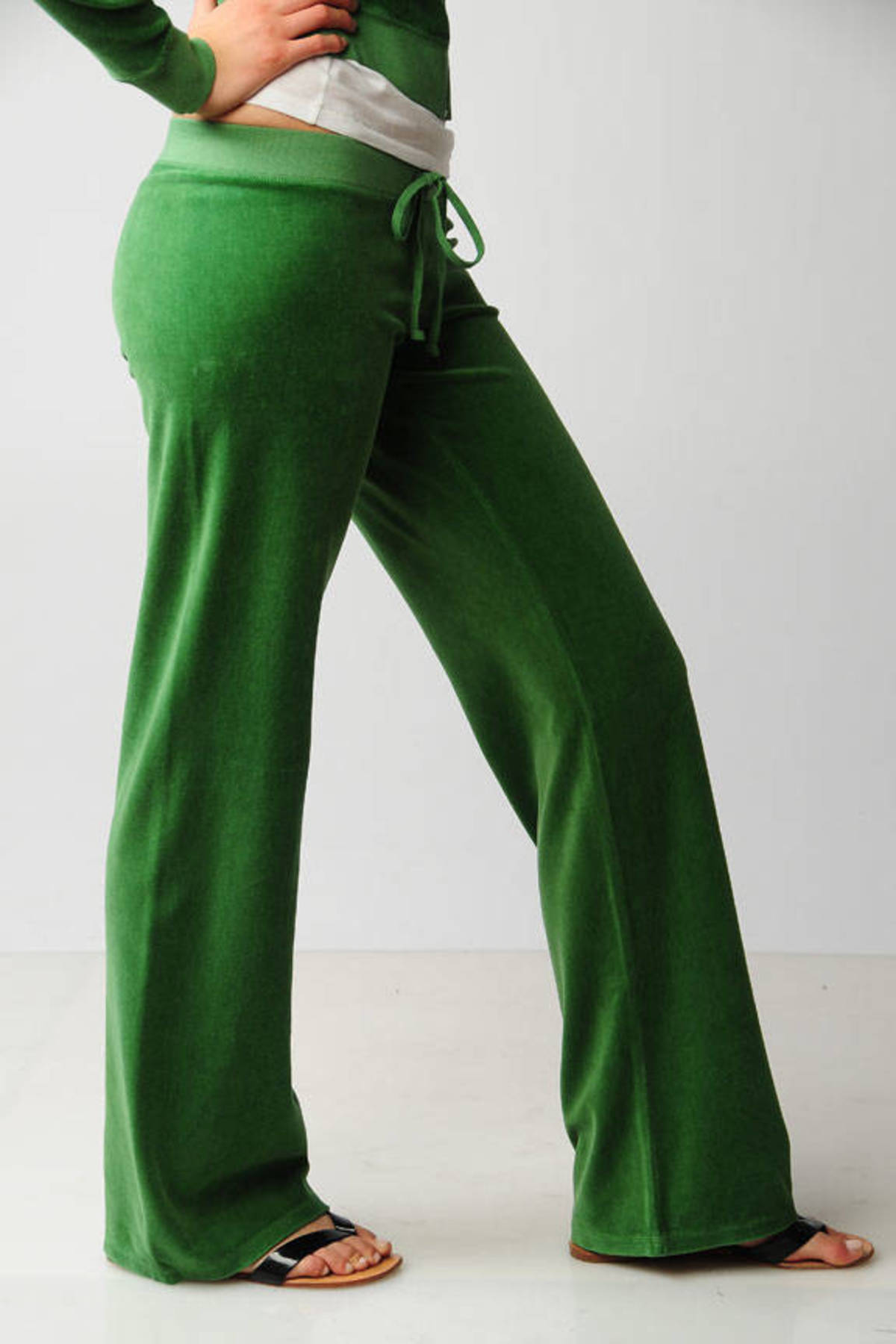 velour drawstring pants