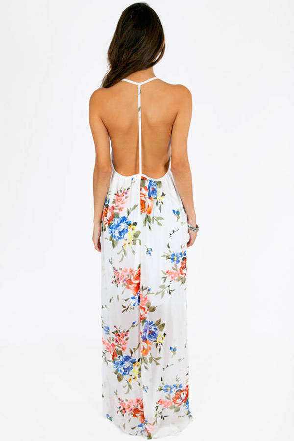 Step Into Spring Maxi Dress in White Floral - $56 | Tobi US