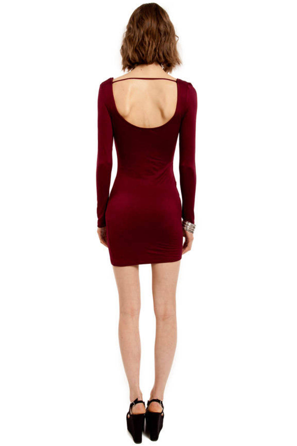 Slammin' Bodycon Dress in Wine - $40 | Tobi US