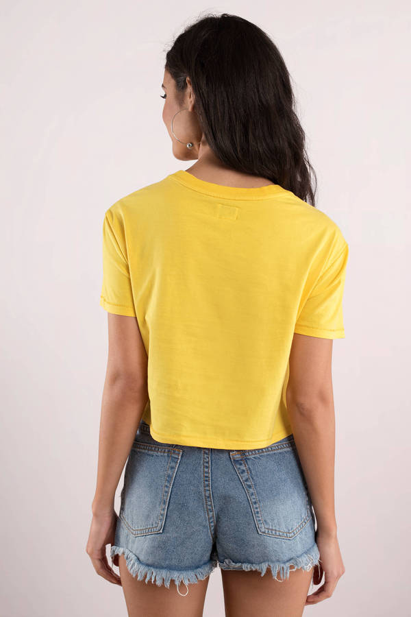 Calvin Klein Reissue Pop Color Yellow Tee - $40 | Tobi US