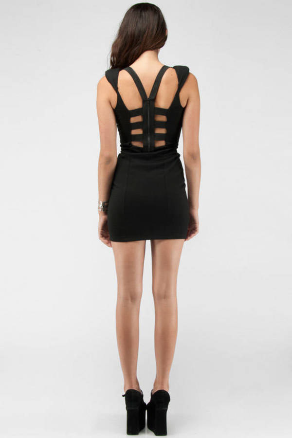 Caged Back Dress in Black - $11 | Tobi US