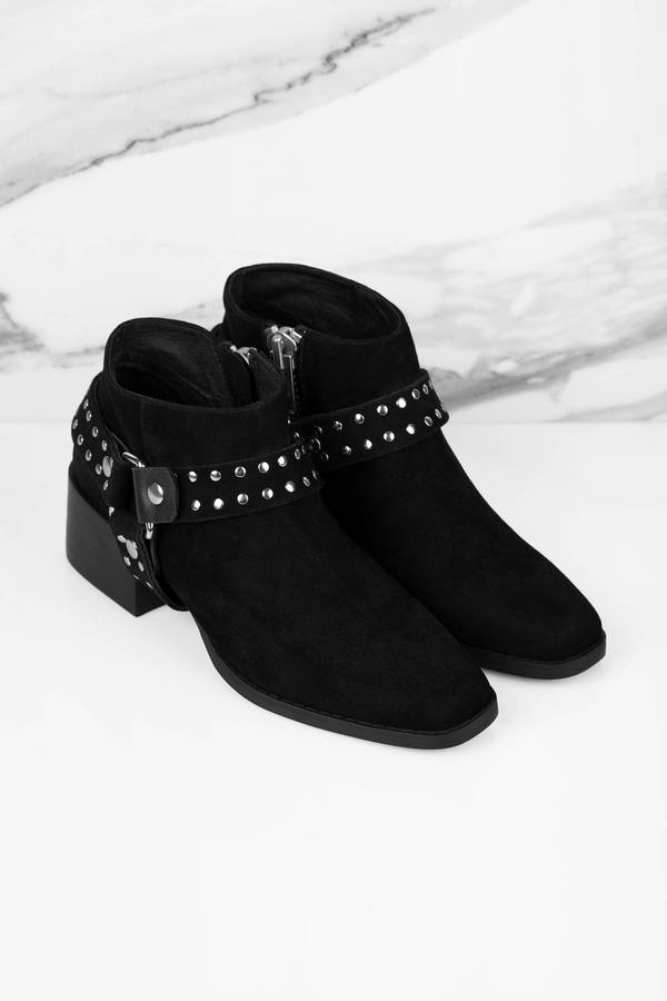 Black Boots - Studded Boots - Short 