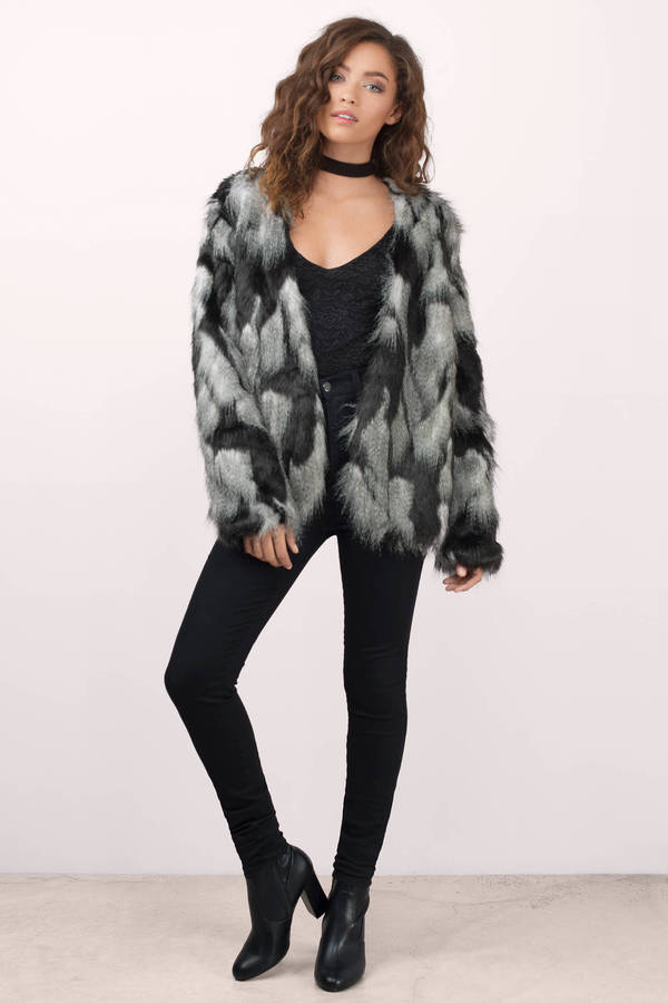 Warm Warm Black Coat - Shaggy Faux Fur Coat - Black Fuzzy Coat - $51 ...