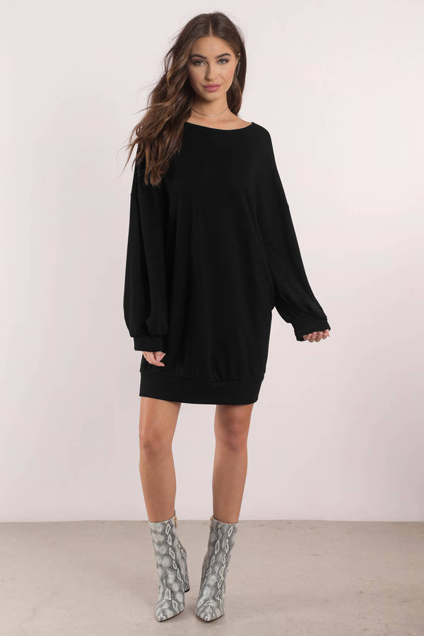 Cute Sage Dress - Long Sleeve - Sage Sweatshirt Dress - $27 | Tobi US