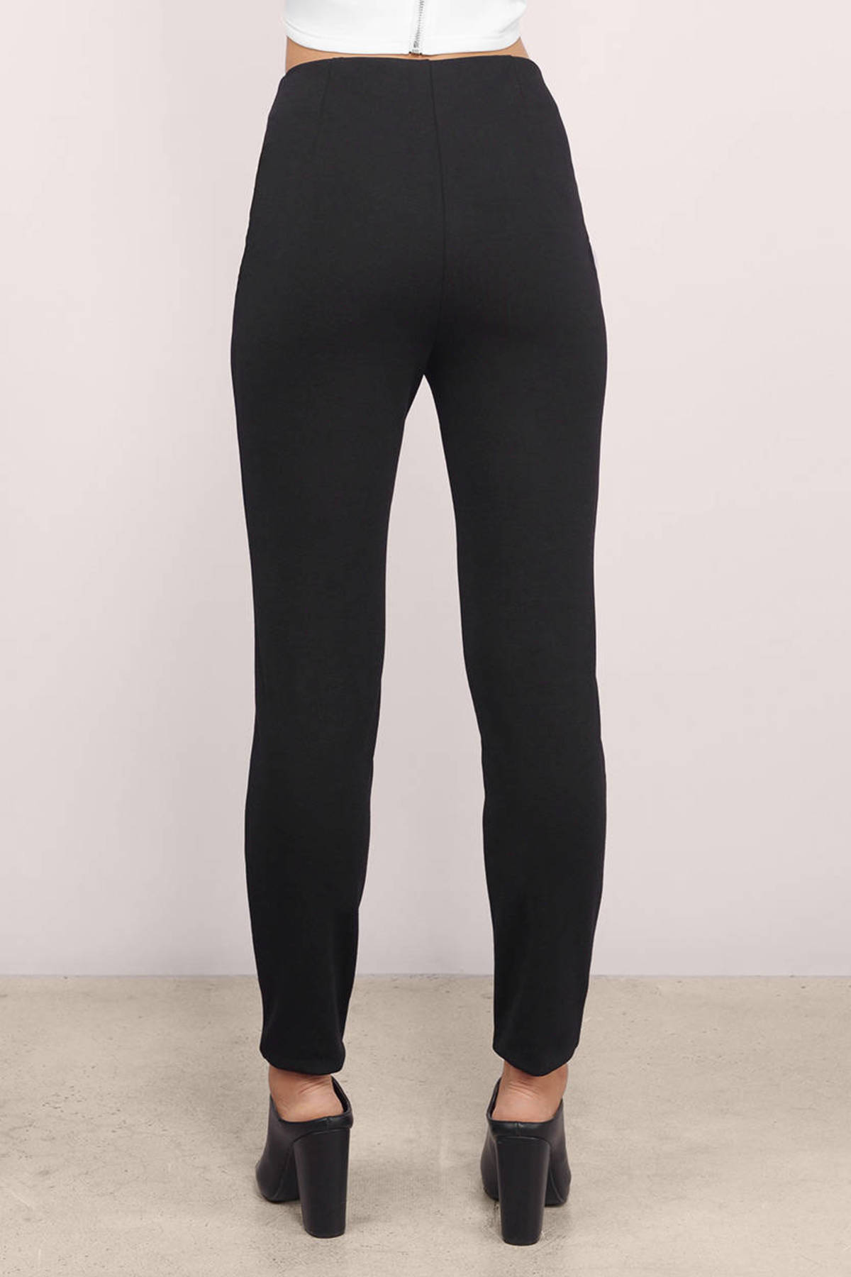 Jenna High Waisted Pants in Black - $22 | Tobi US