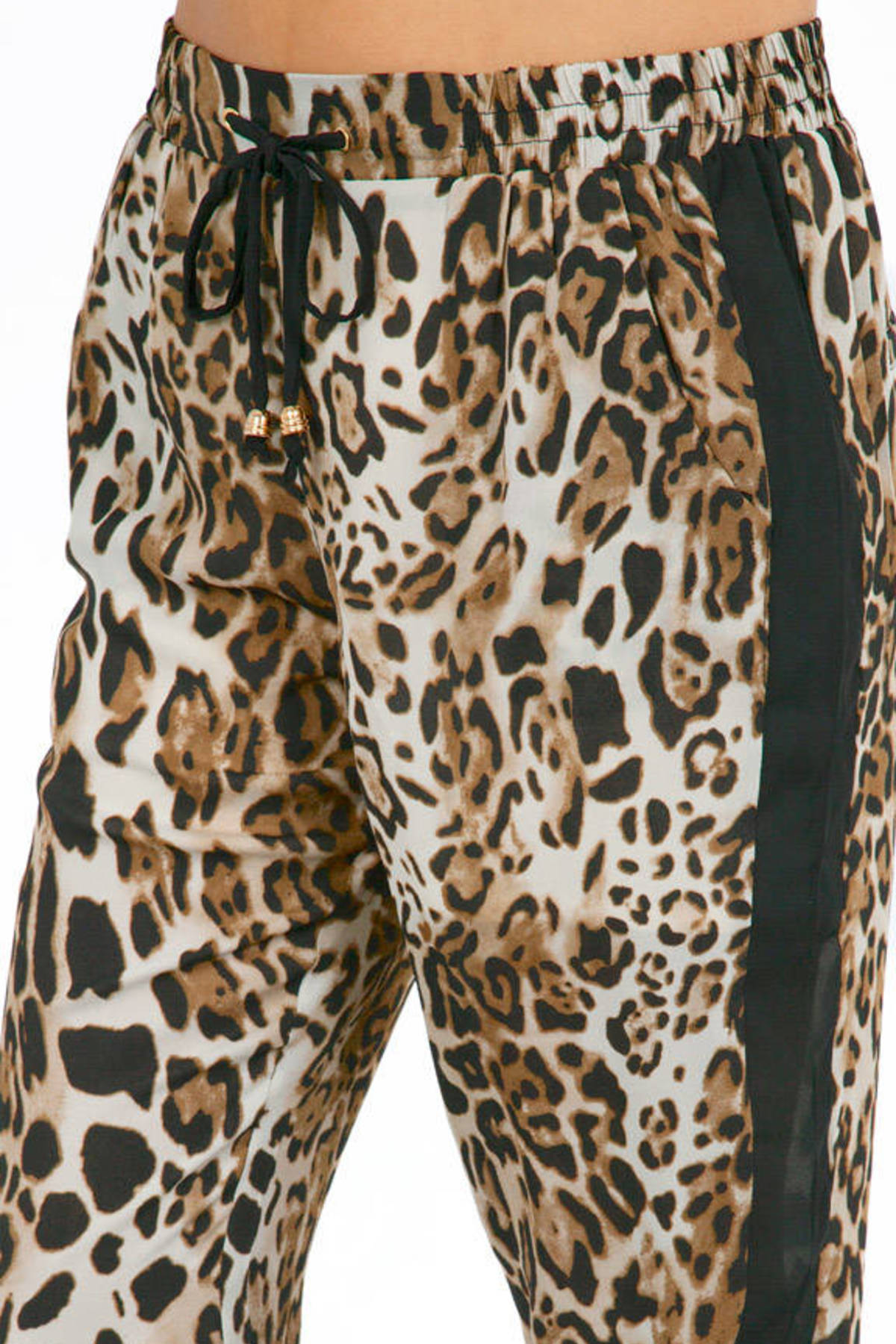 Missing Lynx Pants in Black/Leopard - $30 | Tobi US