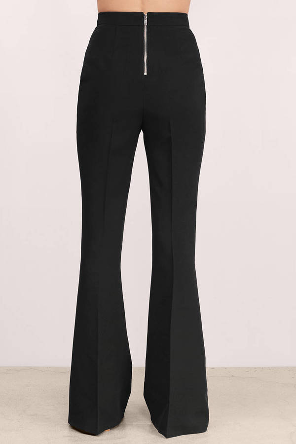 fit and flare black pants