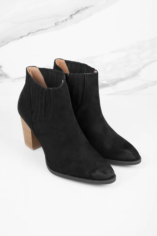 Tori Suede Ankle Boots in Black - $21 | Tobi US