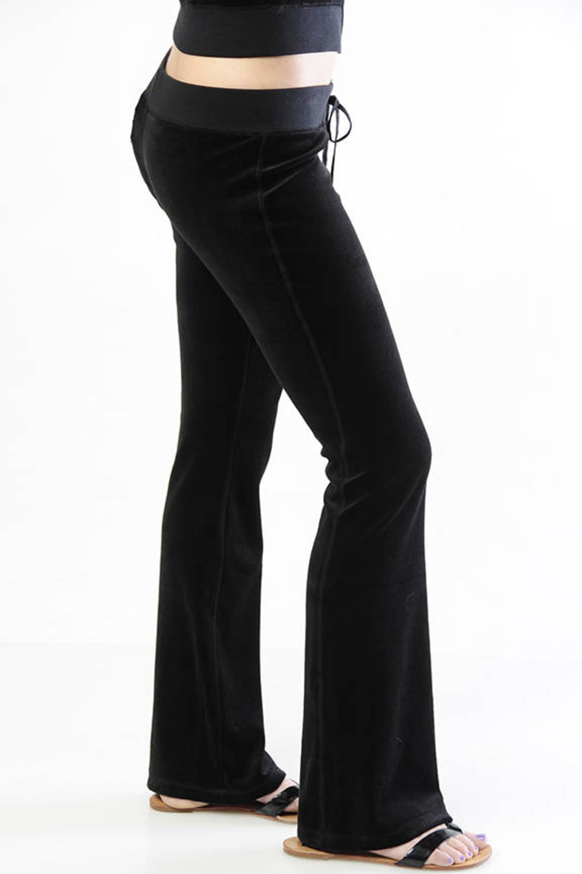 vintage embossed velour flare pants