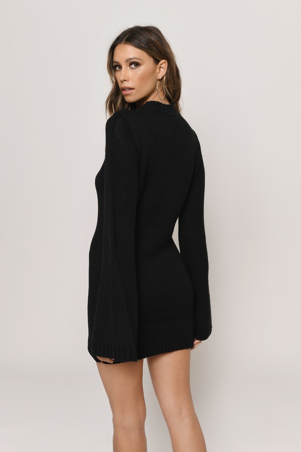 Cute Taupe Dress - Bell Sleeve Dress - Long Sleeve Dress - $29 | Tobi US