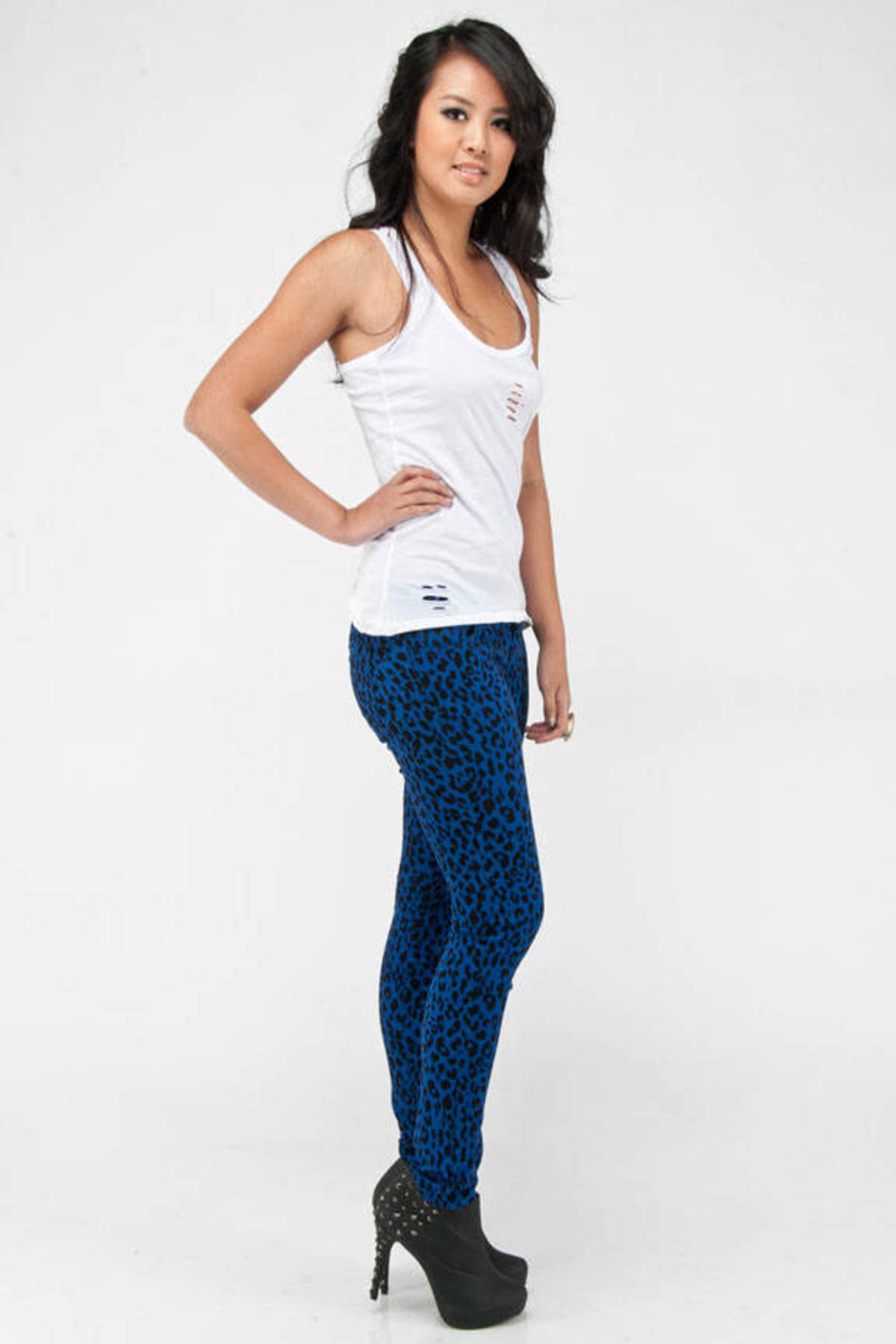 leopard skinny jeans