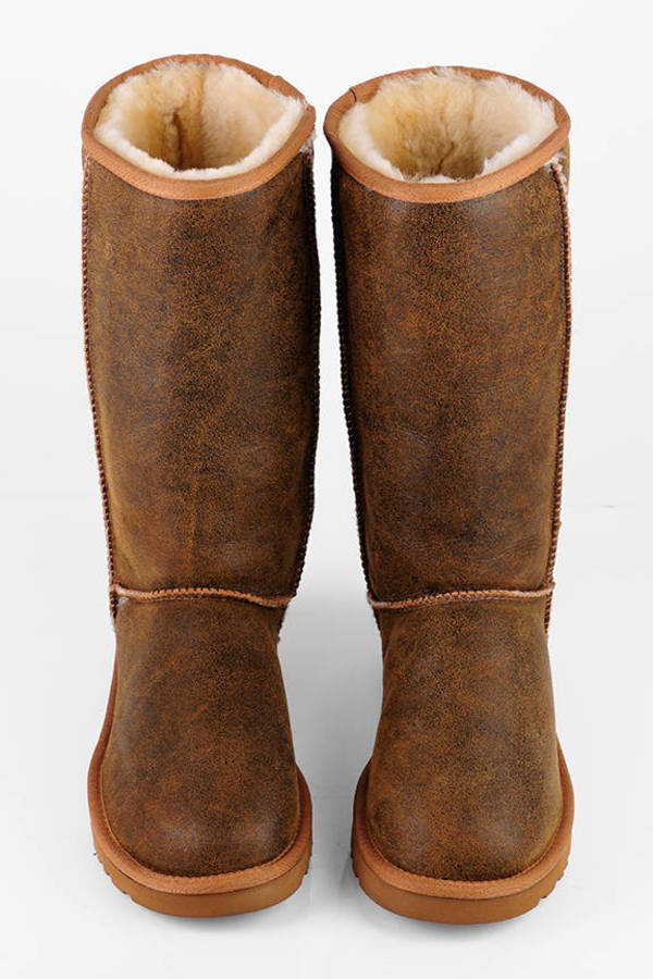 sheepskin thigh boots