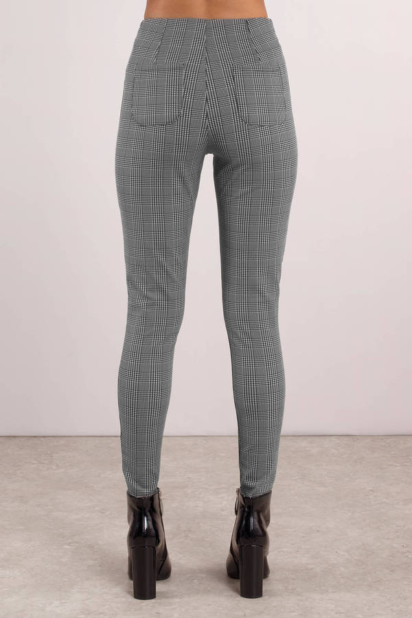 plaid grey pants