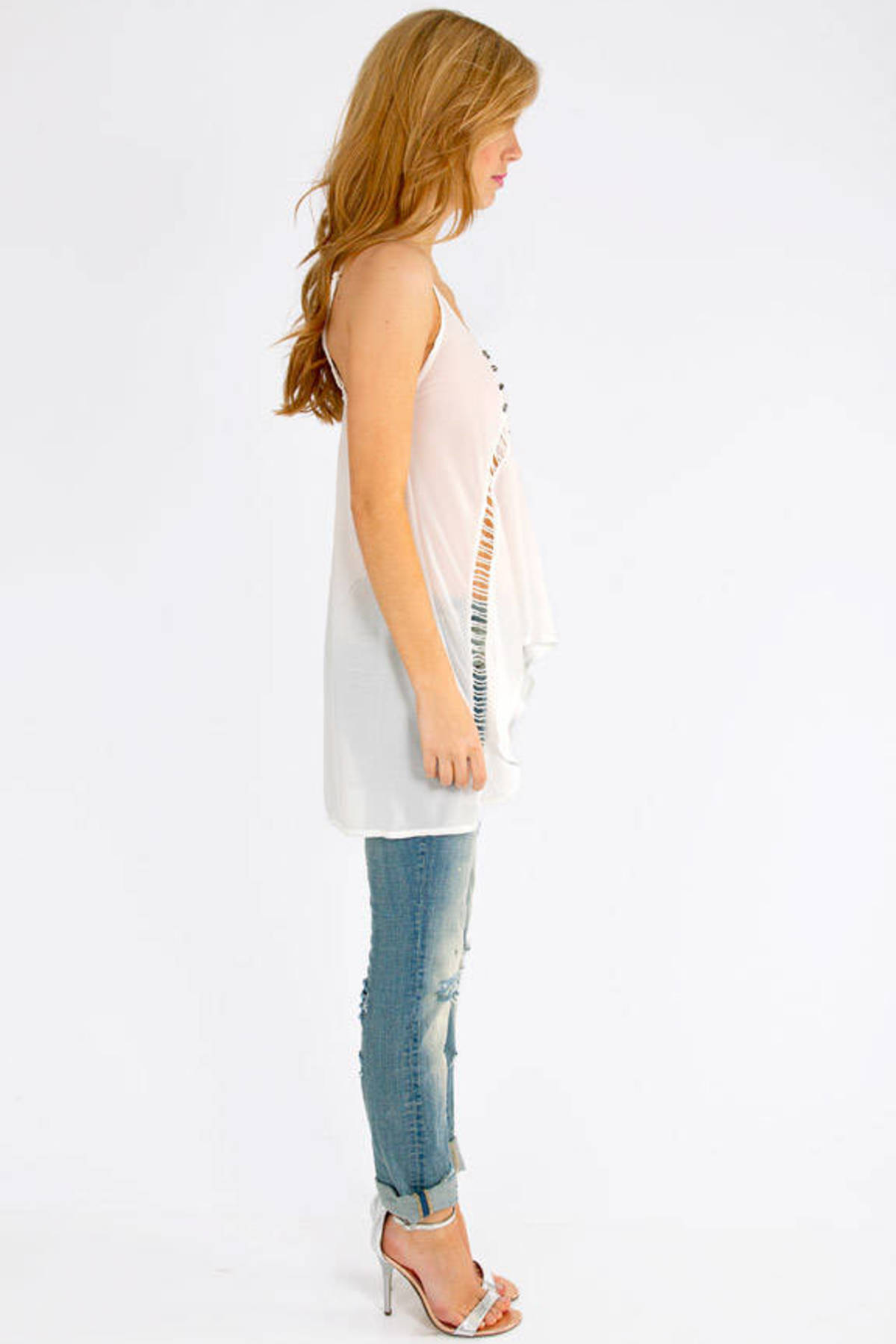 Party Up In Tier Top in Ivory - $12 | Tobi US