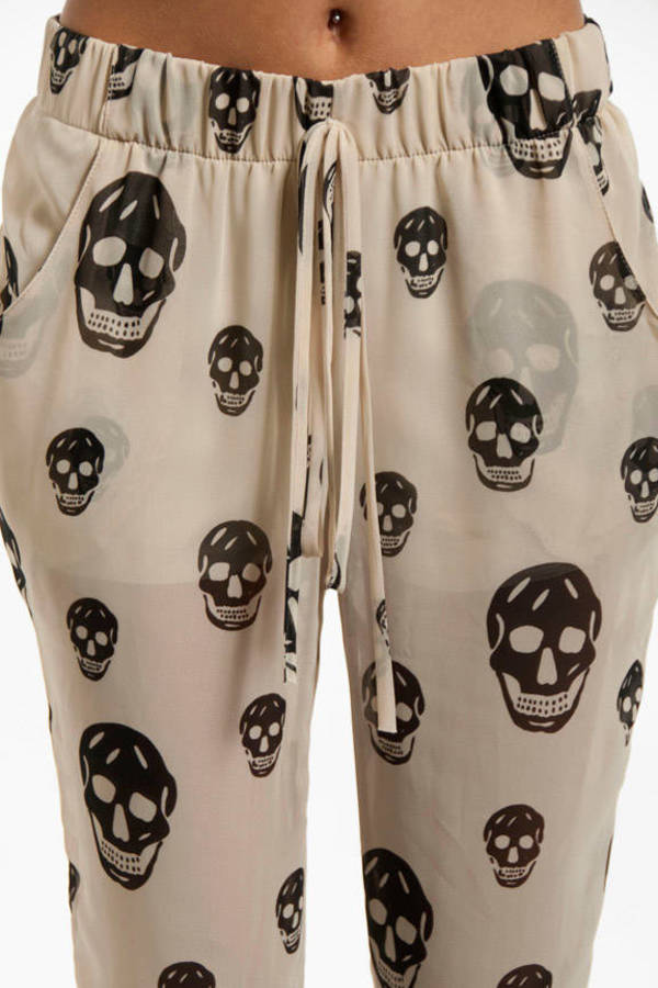 White Phantom Skull Pants - $44 | Tobi US