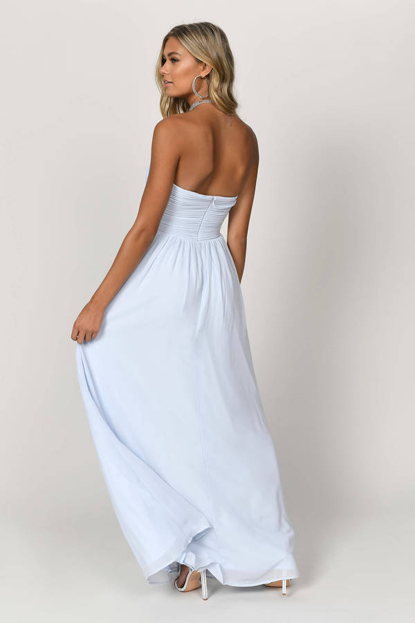 strapless maxi dress casual