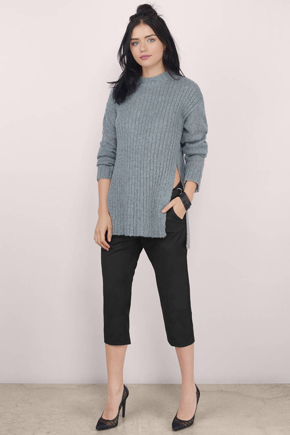 Splitting Sides Ribbed Sweater - $8 | Tobi US