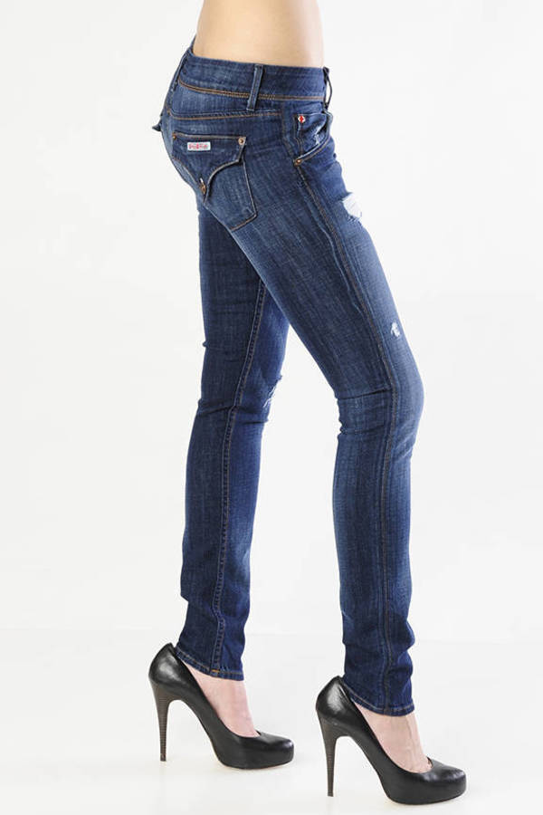 Collin Double Button Skinny Jeans In Michelle - $94 | Tobi US