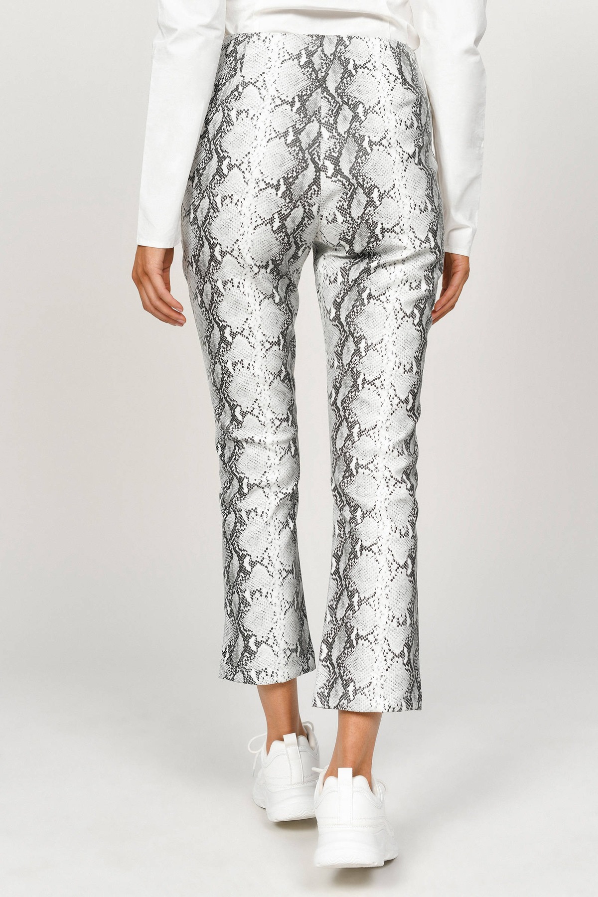 leather snake print pants