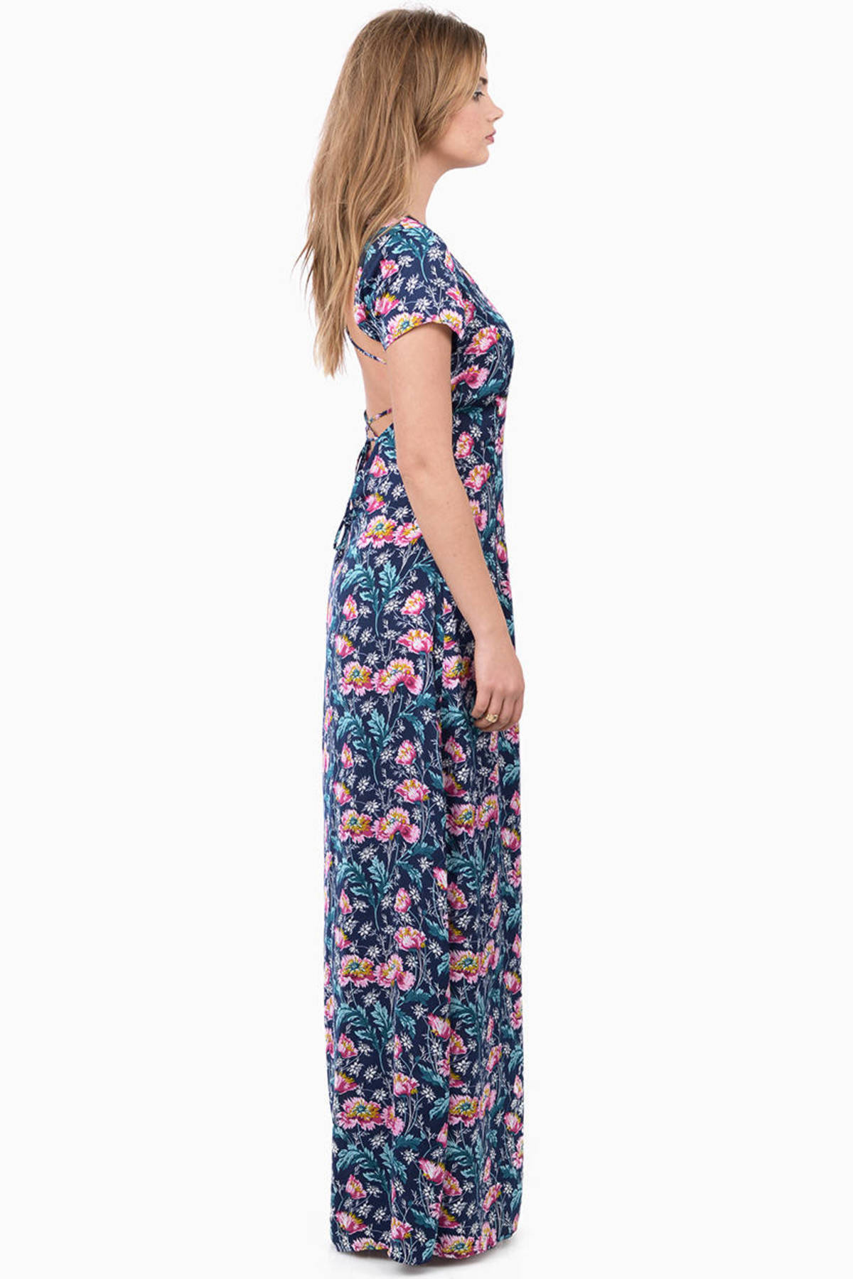Natural Wonders Maxi Dress in Navy Floral - $11 | Tobi US