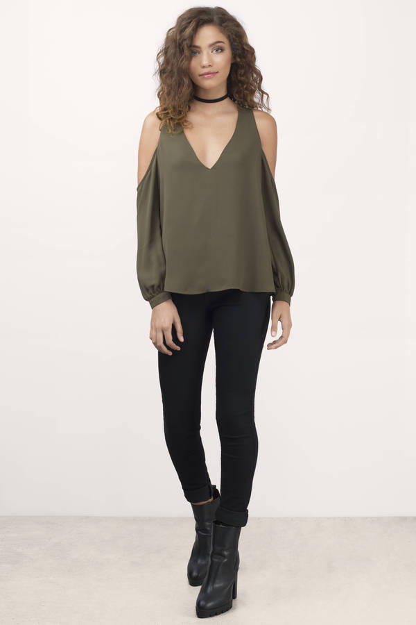 olive and white shirt