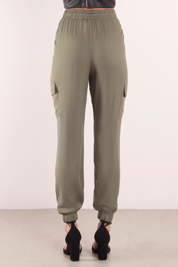 Cute Olive Pants - Jogger Pants - Woven Pants - Olive Joggers - $22 ...