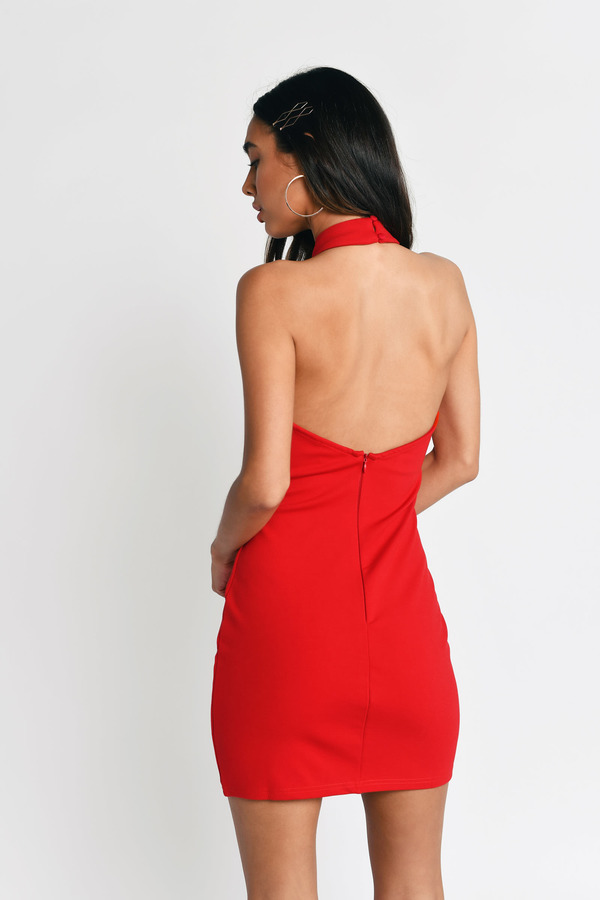 Sexy Red Dress - Cut Out Dress - Chic Red Dress - Red Bodycon Dress ...