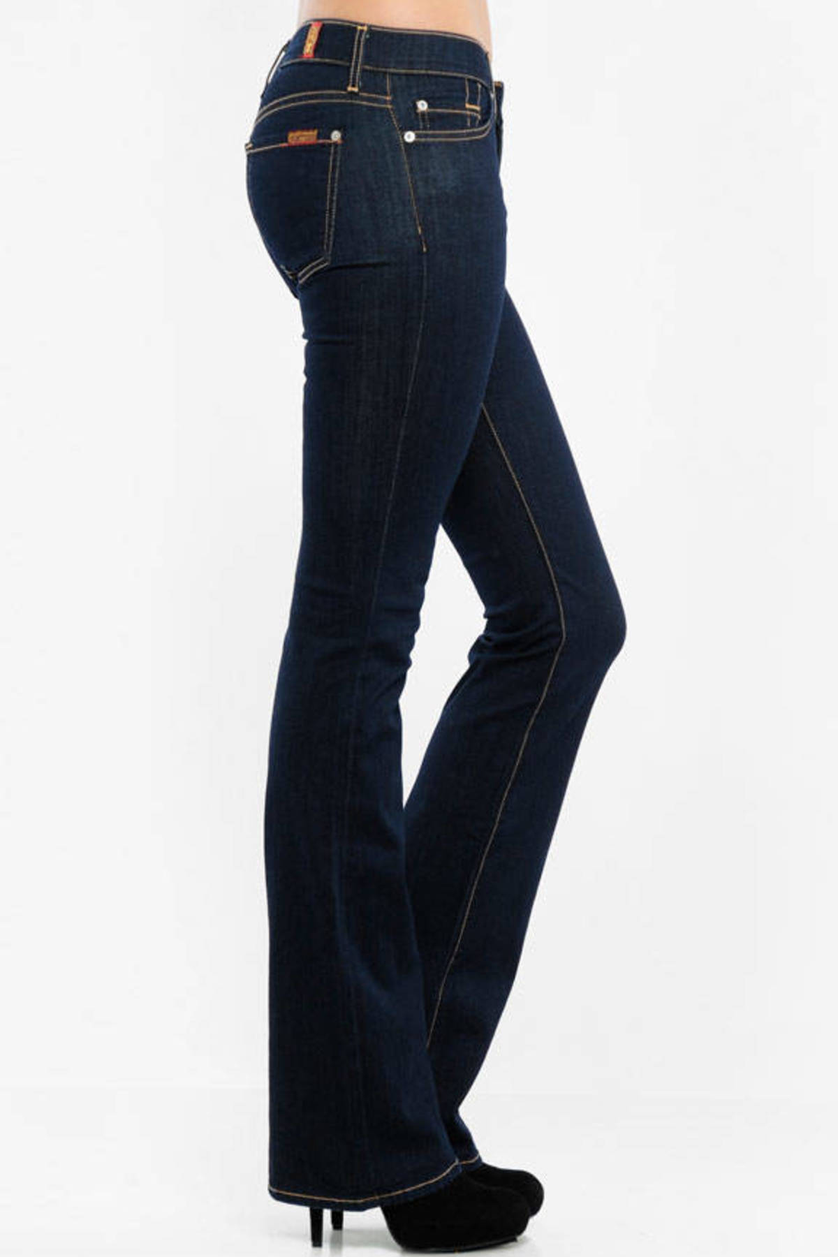 The Skinny Bootcut Jeans in Rinsed Indigo - $77 | Tobi US