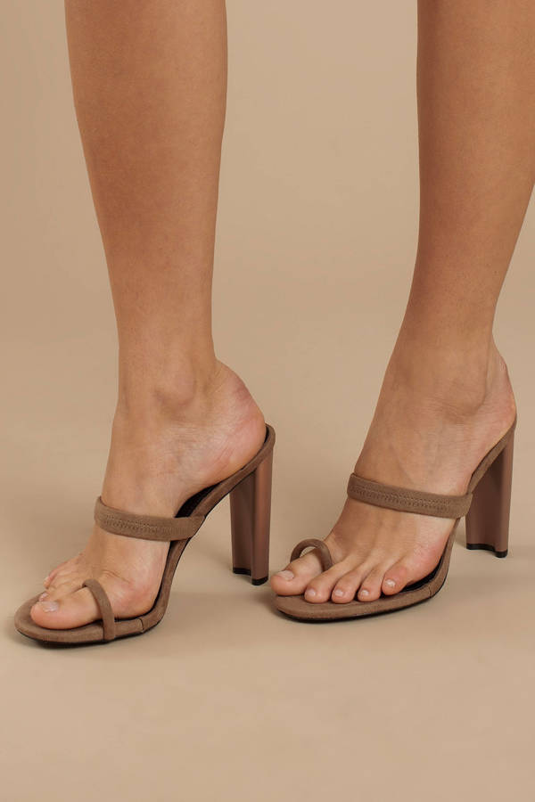 strappy slide heels
