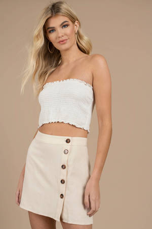 Cheap White Skirt - Lace Skirt - Skater Skirt - White Skirt - $14 | Tobi US