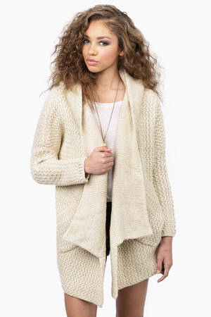 cdg beige cardigan