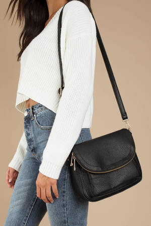 large crossbody bags black