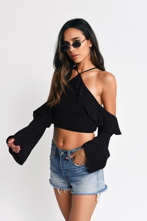 black halter blouse