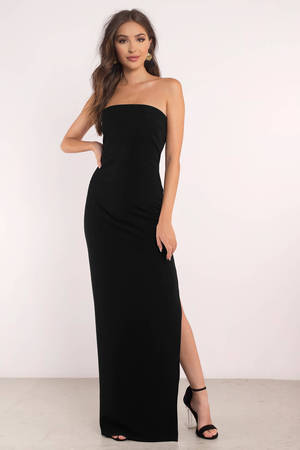 Black Dress - Strapless Dress - Black Elegant Dress - Maxi Dress - $72 ...