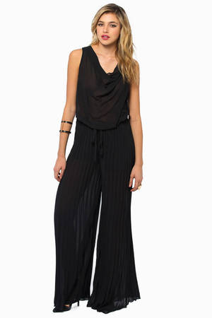 Pleat Me Well Jumpsuit in Black - $10 | Tobi US