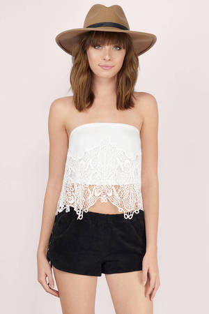 Ivory Crop Top - White Top - Strapless Top - White Crop Top - $18 | Tobi US